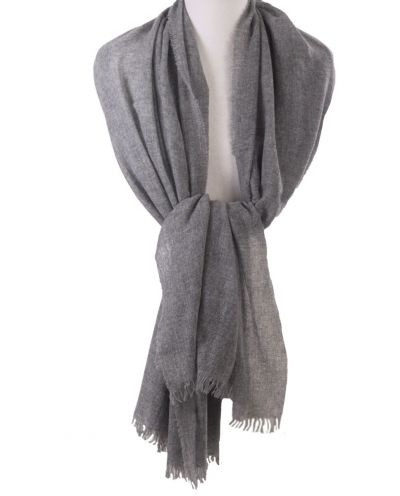 Grijze stola/sjaal van 100% kasjmier