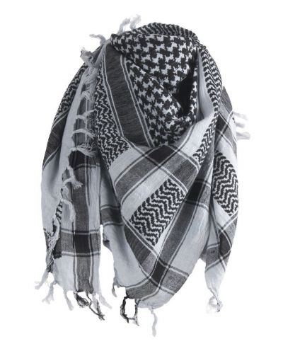  PLO/ Arafat sjaal in lichtgrijs en zwart