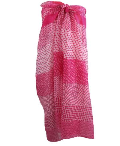 Hardroze pareo met diverse prints