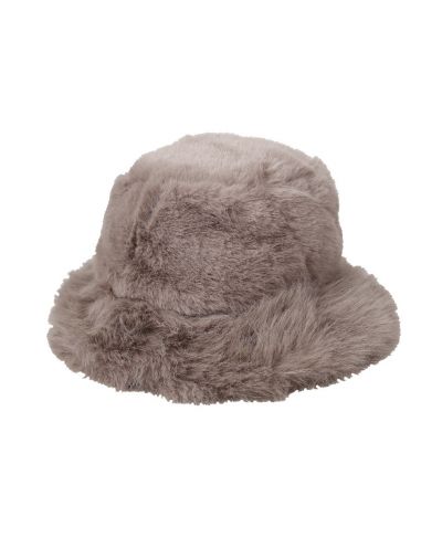 Imitatie kunstbont buckethat- taupe