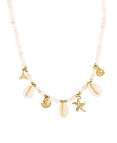 Steentjes ketting met zeester en schelpjes