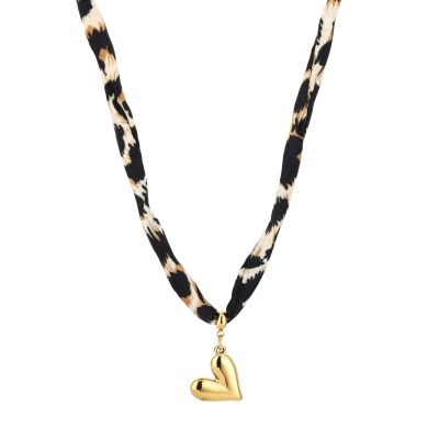 Luipaard ketting met hartje