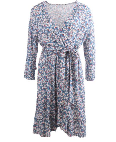 Lichtblauw jurkje met floral print