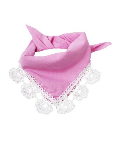 Jessy – lichtroze bandana met kant