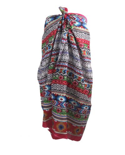 Kleurrijke sarong met aztec print