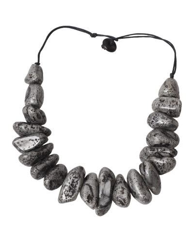 Statement ketting met kiezelstenen