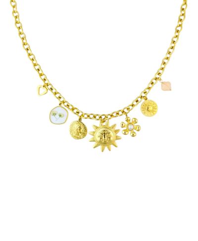 Goudkleurige ketting met zonnige bedels