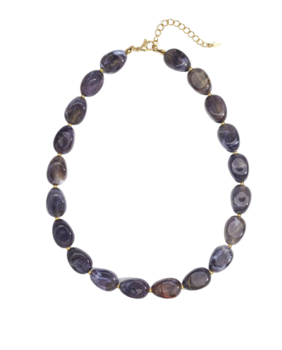 Lola kralenketting met natuursteen look