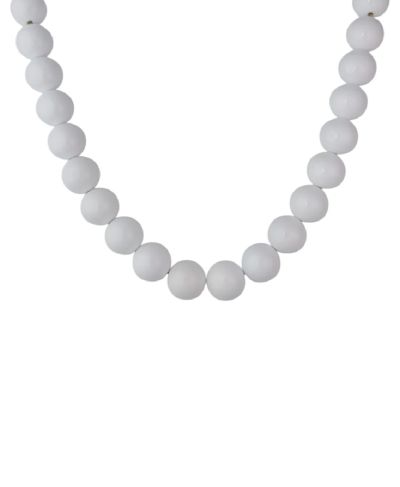 Statement kralenketting in wit