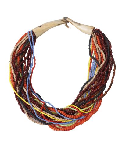 Kralenketting met houtensluiting