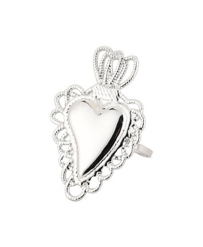 Hart met kroon ring
