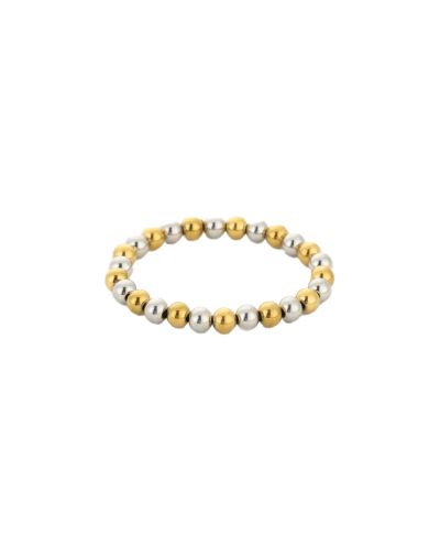 Lauri – zilver en gouden bolletjesarmband 