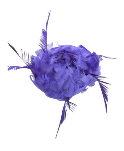 Lavendel veren bloemcorsage op speld