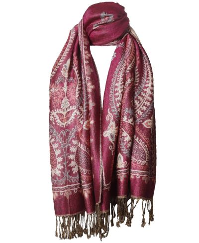 Layla pashmina sjaal met paisley motief