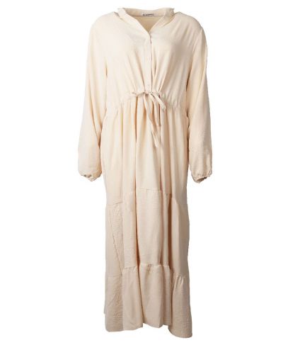 Effen beige maxi-jurk 