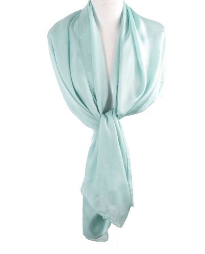 Mintgroene zijde-blend sjaal