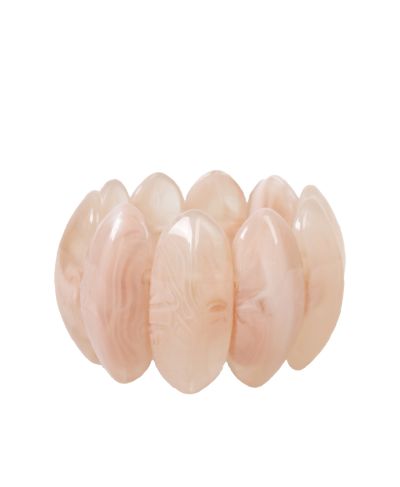 Statement armbanden met marmerlook in zachtroze