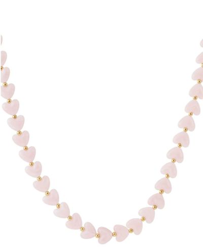 Hartjes kralenketting met marmer effect