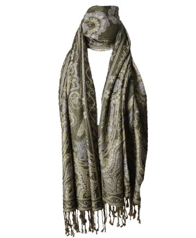 Lieke pashmina sjaal met ornamentpatroon