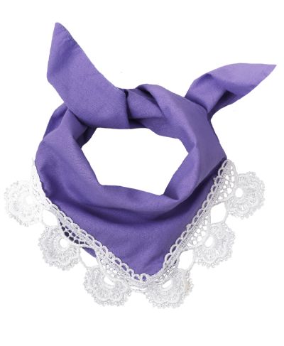 Jessy – Lila bandana met kant