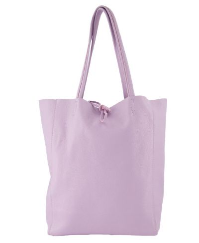Lederen shopper in lila