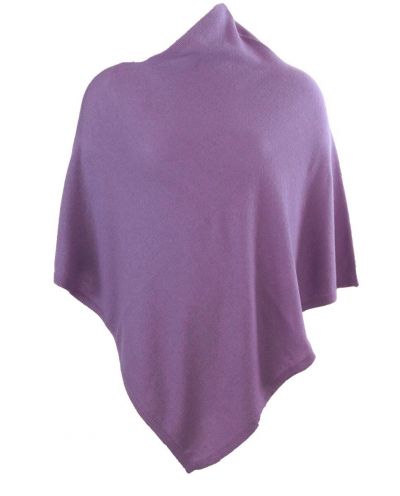 Kasjmier-blend poncho in lila