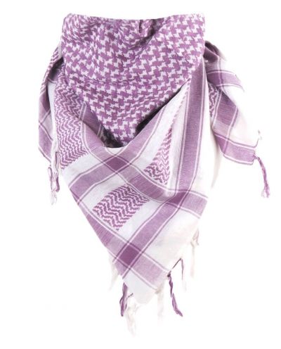 PLO sjaal / Arafat sjaal in lila en wit