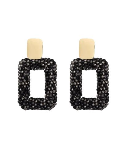 Lilly statement oorbellen in zwart