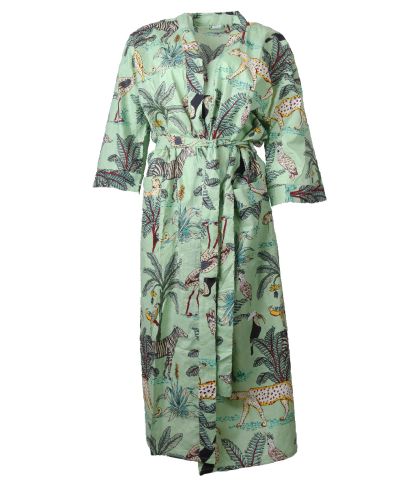 Kimono met tropische dierenprint