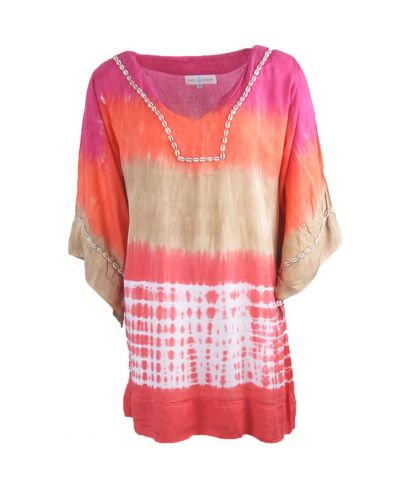 Roze tuniek versierd met schelpjes
