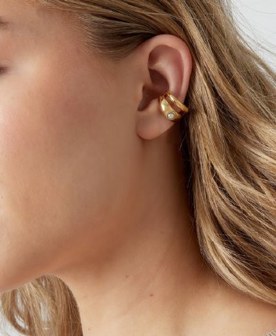 Dubbele ring ear cuff