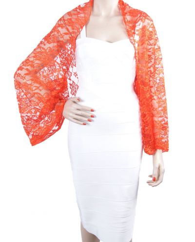 Oranje kanten bolero stola