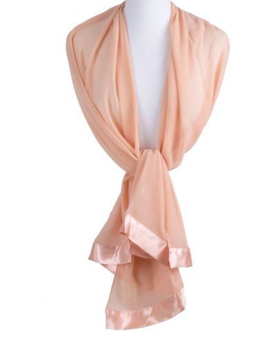 Poederroze crêpe voile stola