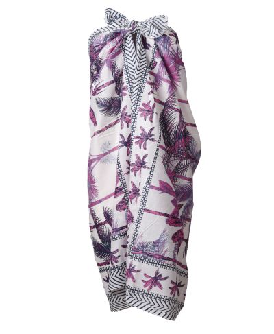 Lesley pareo met palmbomen print in hardroze