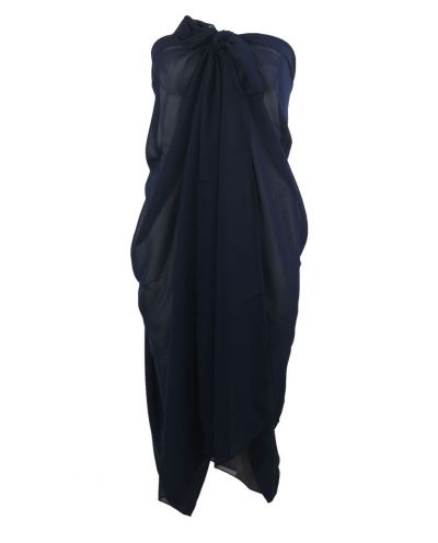 Marineblauwe crêpe voile sarong
