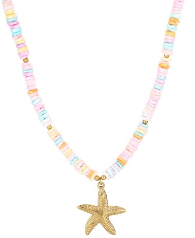 Kralenketting met zeester hanger