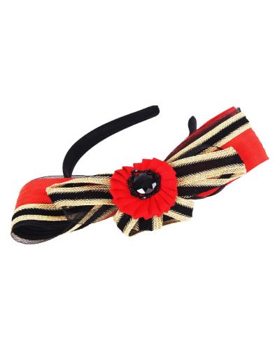 Rode diadeem met grote strik