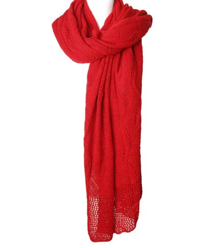 Claire Omslagdoek – gehaakt in rood