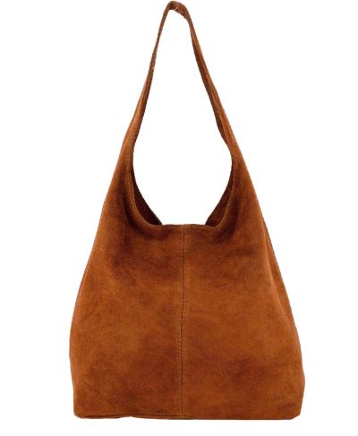 Donker-oranje shopper met rits