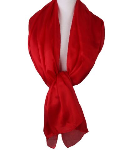 Zijden stola/sjaal in rood