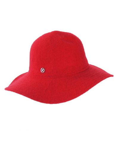 Rode wol-blend hoed 
