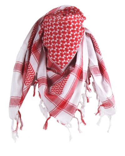 PLO/ Arafat sjaal in wit en rood