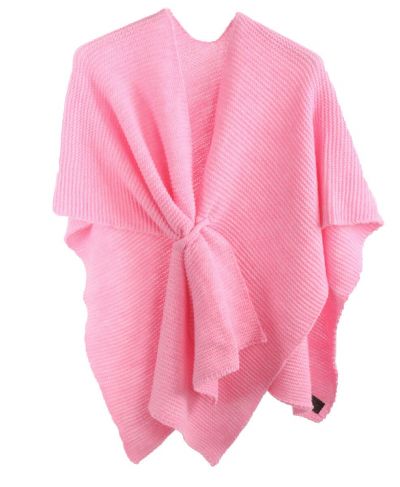 Alpaca-blend in roze omslagdoek met lus