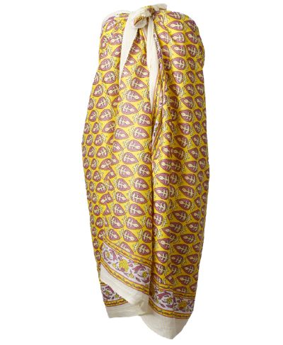 Elise sarong in geel en roze