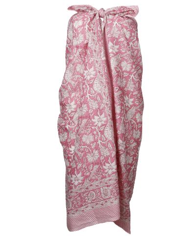 Kelly sarong in roze met bloemenprint