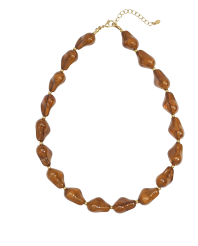 Ovale kralenketting – stijlvolle natuursteenlook