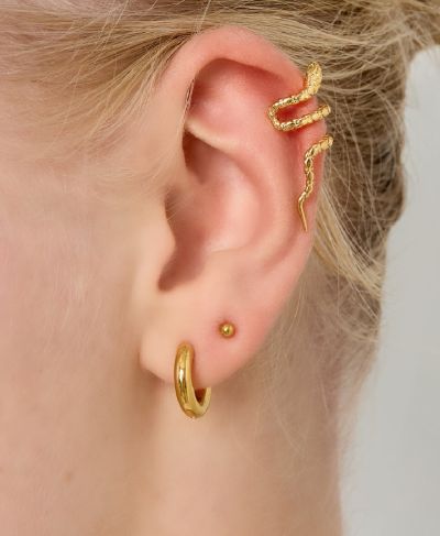 Ear cuff oorbel met slang
