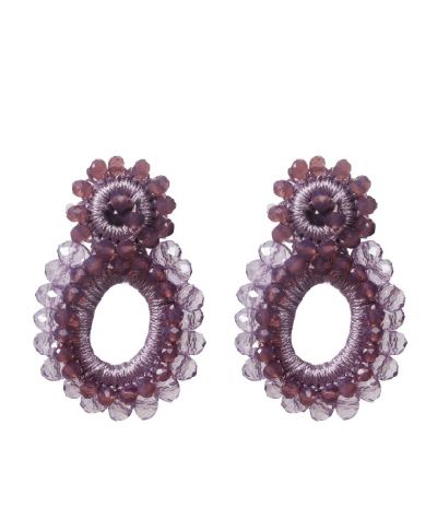 Statememt oorbellen in mauve
