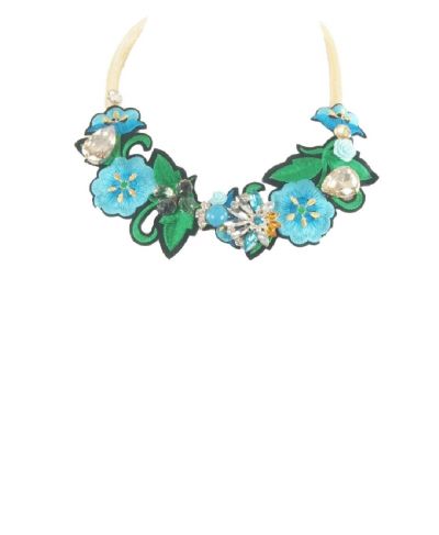 Trendy halsketting met tropische bloemen
