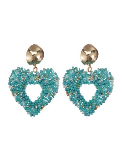 Statement oorbellen in turquoise